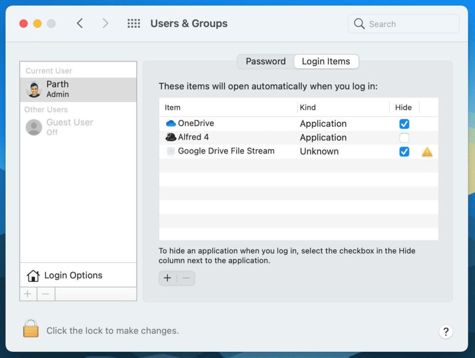 Настройка OneDrive на macOS